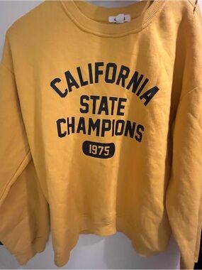 Garage Yellow Crewneck Sweatshirt with Black Graphic